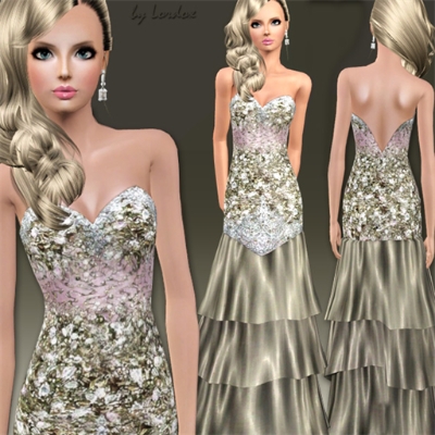 Evening gown by Lordox - The Exchange - Community - The Sims 3